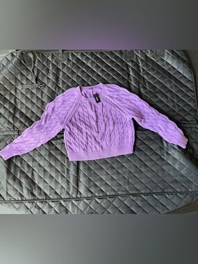 NWT!! Express Lavender Cable-Knit Crewneck Sweater